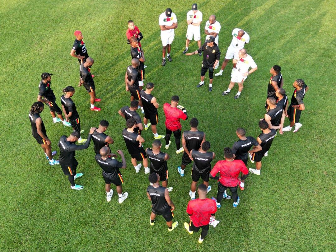  Cameroon afcon training   AFCON 2025 Cameroons Indomitable Lions strike a relaxed note ahead of high stakes Morocco showdown   AfricaSoccercom