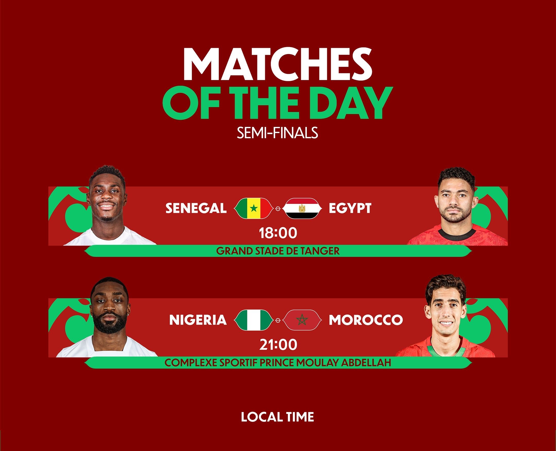 G mi6AfW8AA6Ypf AfricaSoccercom G mi6AfW8AA6Ypf AFCON 2025 All set for semi final showdowns as four giants chase a place in the final AfricaSoccercom