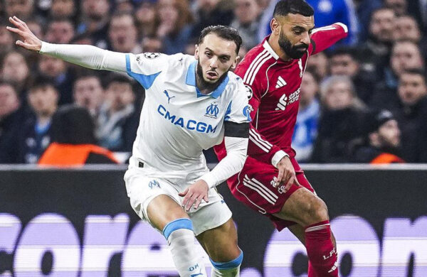 Gouiri 2 600x390 AfricaSoccercom Gouiri 2 600x390 Algerian forward Amine Gouiri struggles to shine in Marseilles emphatic loss to Liverpool AfricaSoccercom