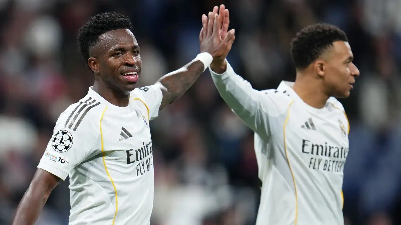  Kylian Mbappe   Vinicius Junior   Kylian Mbappé shows leadership on and off the pitch supports Vinicius Junior amid fan criticism at Real Madrid   AfricaSoccercom