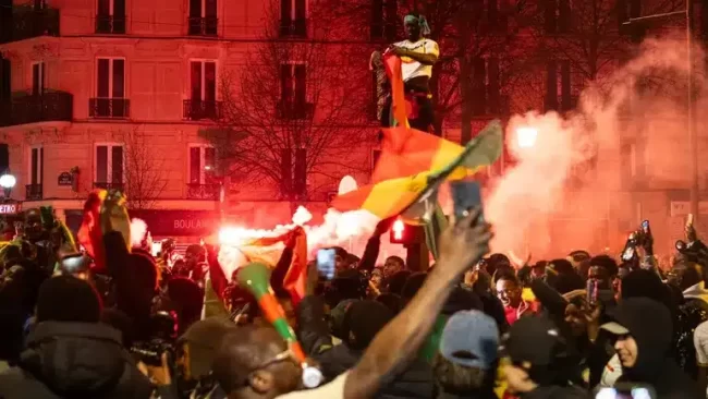 Les celebrations des supporters senegalais a Paris apres le sacre en Coupe d Afrique des Nations contre le Maroc 1 0 a p le 18 janvier 2026 2219152 e1768819293898   63 arrests in France after Senegals AFCON 2025 victory   AfricaSoccercom
