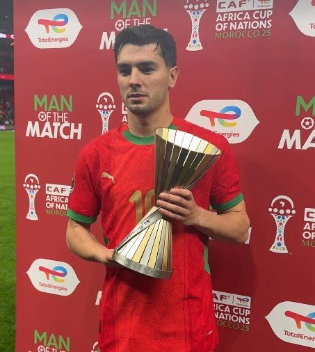  Screenshot 2026 01 04 182638   AFCON 2025 Brahim Diaz named Man of the Match in Moroccos win over Tanzania   AfricaSoccercom