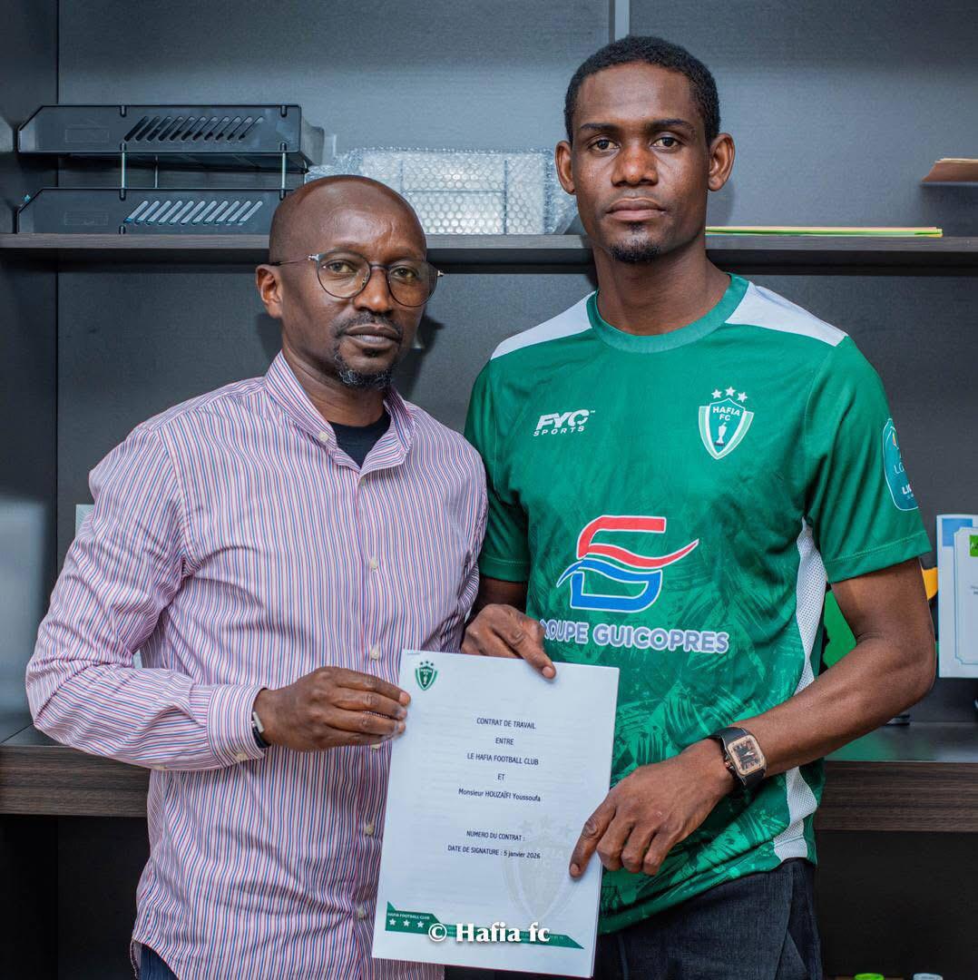  WhatsApp Image 2026 01 15 at 20655 PM   Cameroonian left back Youssoufa Houzaïfi completes move to Hafia FC   AfricaSoccercom