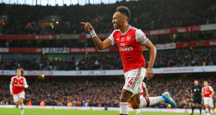  aubameyang capitaine 710x379   Arsenal Aubameyang now the clubs star player   AfricaSoccercom