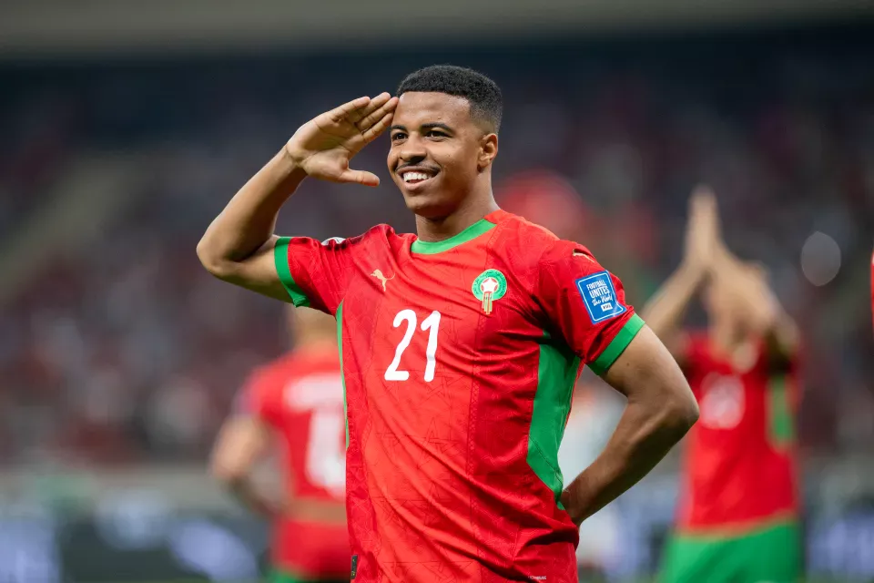 epa12355857 moroccos hamza igamane celebrates 1021082885 AfricaSoccercom epa12355857 moroccos hamza igamane celebrates 1021082885 AFCON 2025 We hope for success against Cameroon Morocco forward Hamza Igamane AfricaSoccercom