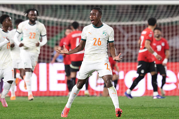  Yan Diomande celebrates Egypt own goal   Egypt top AFCON history for most own goals   AfricaSoccercom