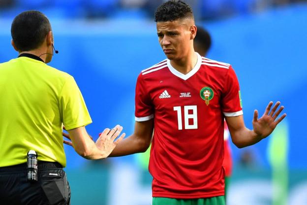  harit amine 2   2019 AFCON Qualifiers  Morocco Amine Harit out   AfricaSoccercom