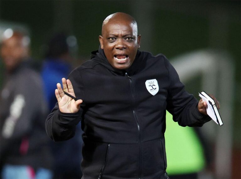  1771236057 Pitso Dladla on the bench 768x571   Pitso Dladla leads Durban City to 2 0 win in interim managerial debut   AfricaSoccercom