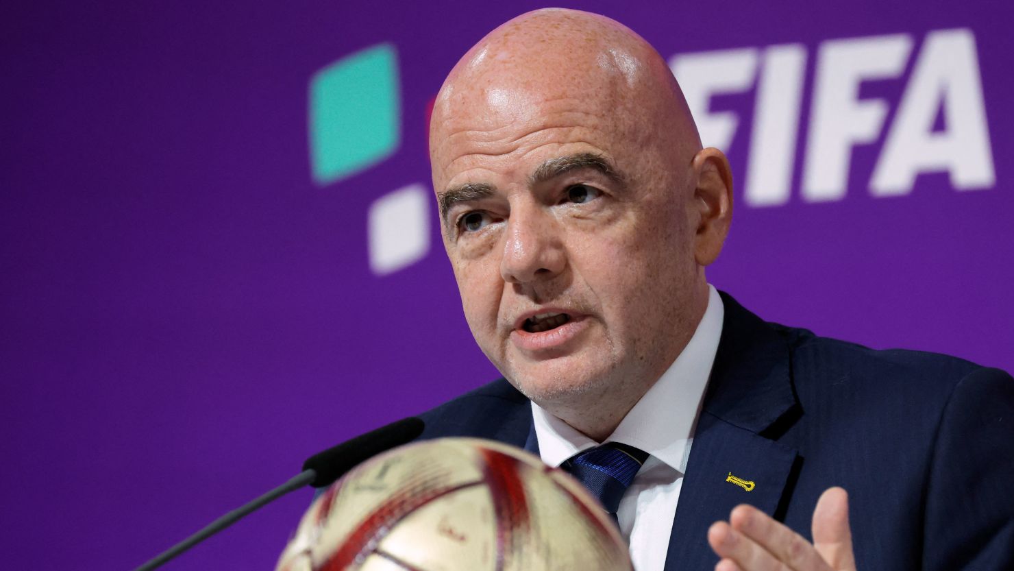  221216124518 infantino presser closing   FIFA President Gianni Infantino condemns alleged racism in Benfica vs Real Madrid clash   AfricaSoccercom