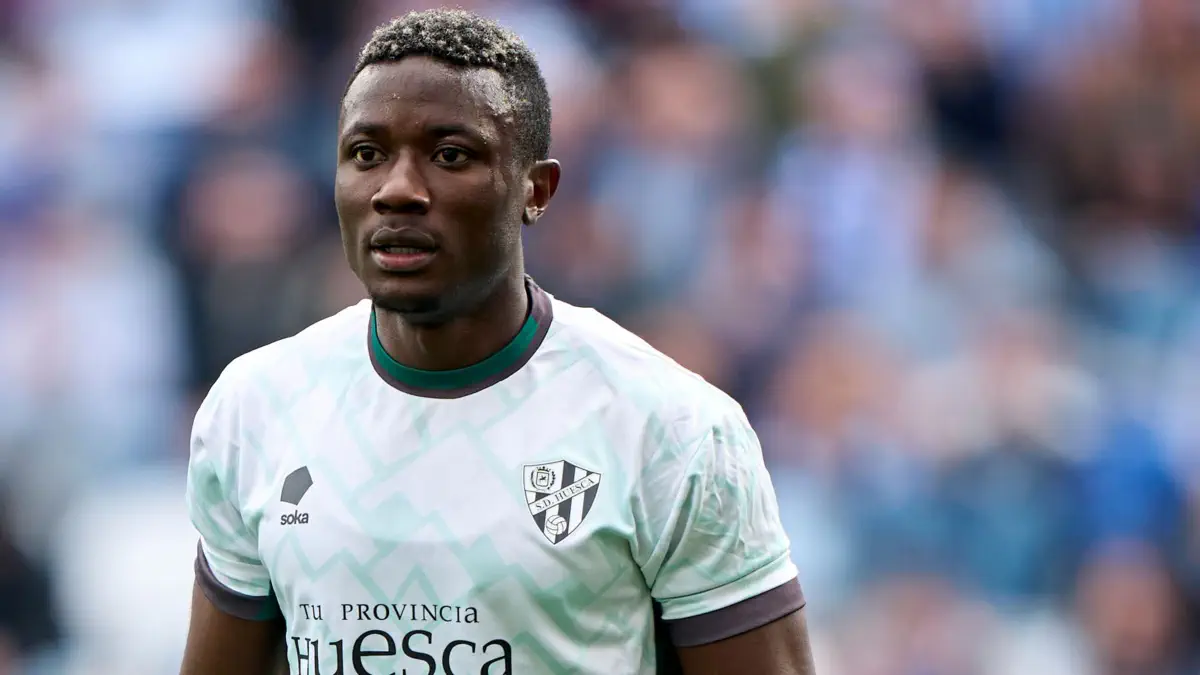 Cameroonian forward Patrick Soko struggling at UD Almería