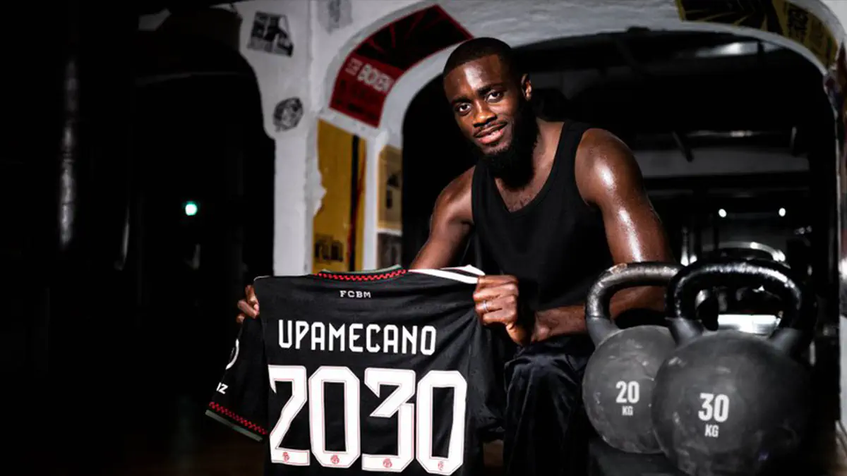  30180809c4e5a2fe99fc8e9796ac67d9afe1b7559fd0d28d3baa371a2b33e15b 1200 675   Franco Guinean star Dayot Upamecano extends Bayern Munich stay until 2030   AfricaSoccercom