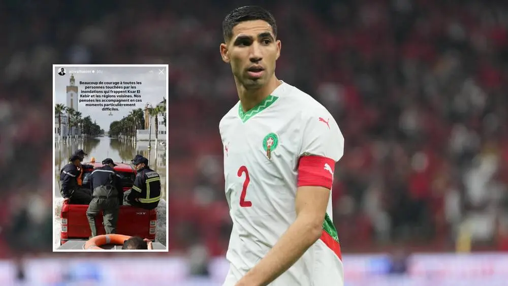Achraf Hakimi lends support to Ksar El Kébir residents amid flooding threat Achraf Hakimi lends support to Ksar El Kébir residents amid flooding threat   Achraf Hakimi lends support to Ksar El Kébir residents amid flooding threat   AfricaSoccercom