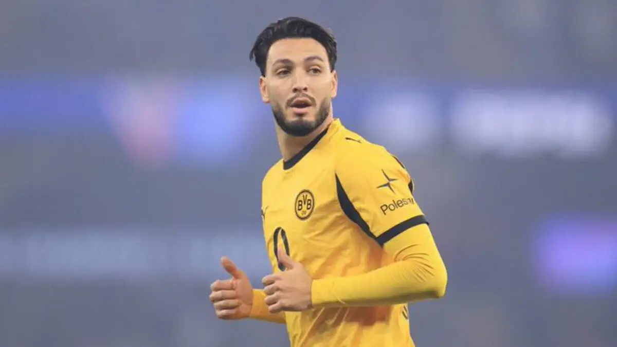  75eaae1c248698e3d889137b870dddefbdc1e066d0578c1101bdcaacd5affbb6 1200 675   Backup role for Ramy Bensebaini despite praise from Dortmund coach   AfricaSoccercom