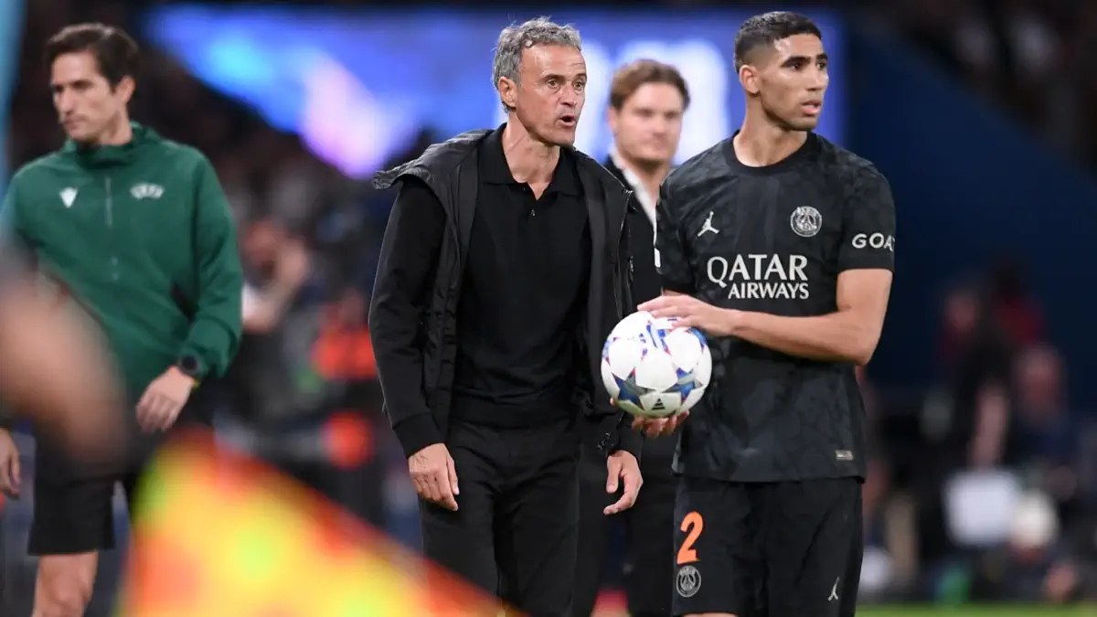  9f7da4616a5c2bb4cf3f325a68d5af1b86f429410fc6cf36d35c146eafb02380 1200 675   Luis Enrique addresses Achraf Hakimi absence ahead of Le Classique   AfricaSoccercom