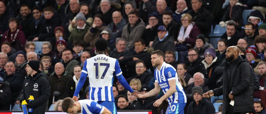  Carlos Baleba 1   Brighton boss Hurzeler justifies early substitution of Carlos Baleba in Aston Villa defeat   AfricaSoccercom