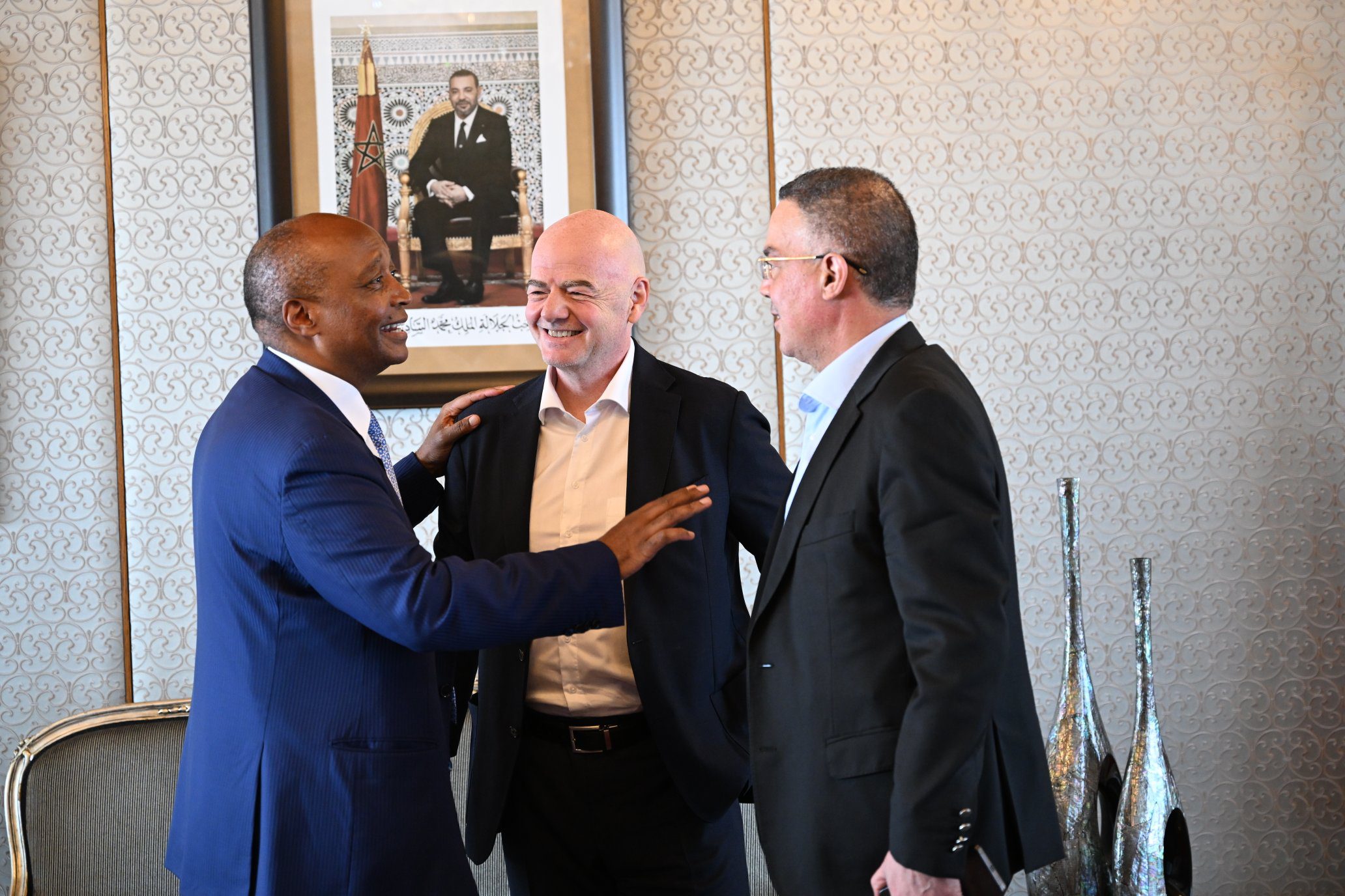 Fouzi Lekjaa congratulates Infantino on 10 years as FIFA President