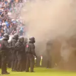 VIDEO: Watch how angry supporters stormed pitch during Anguinama Cup in Eswatini to assault referee