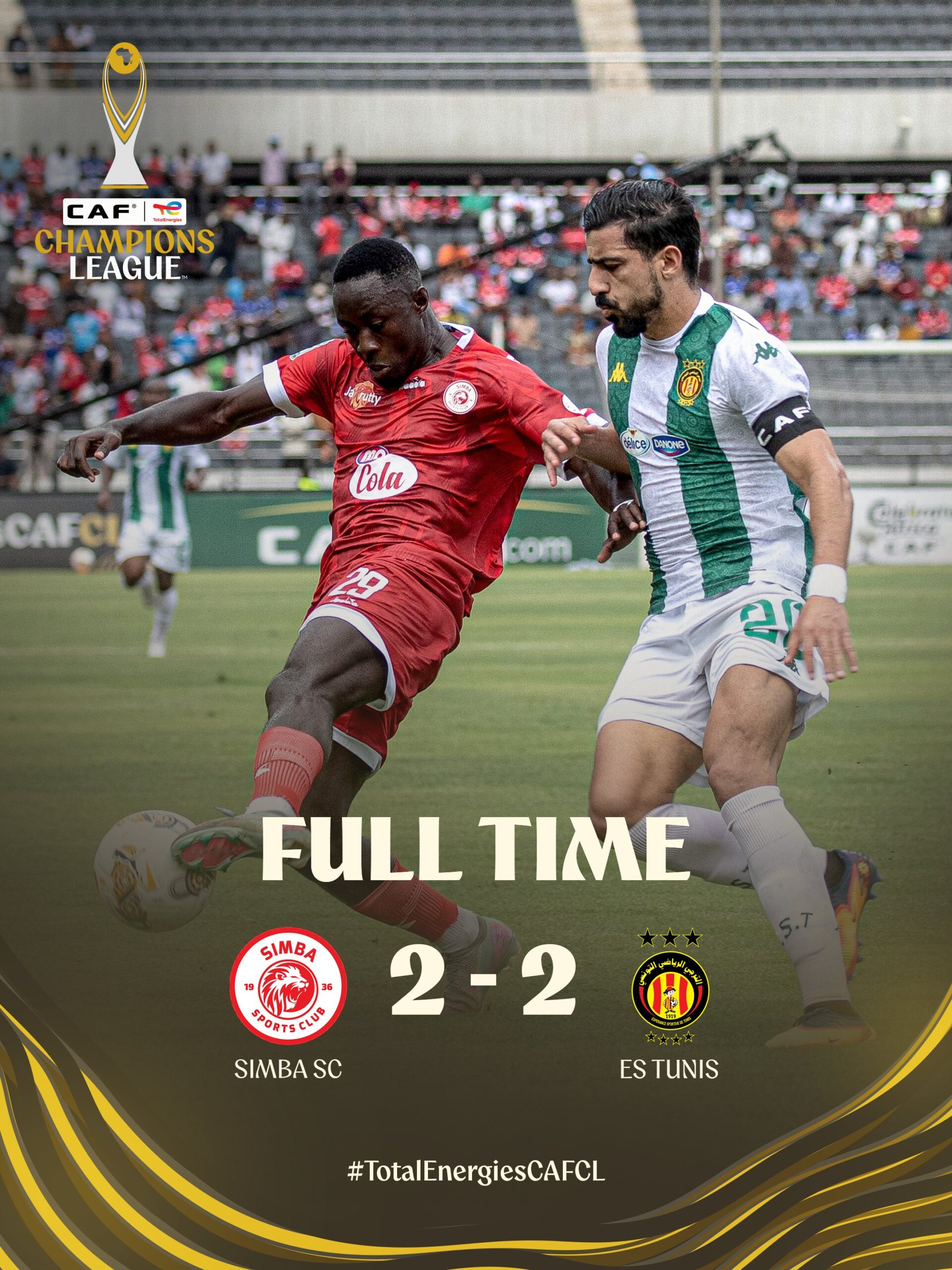 HAFKI3BW4AAeMQQ AfricaSoccercom HAFKI3BW4AAeMQQ CAF Champions League Esperance rue late penalty miss in 2 2 stalemate with Simba SC AfricaSoccercom