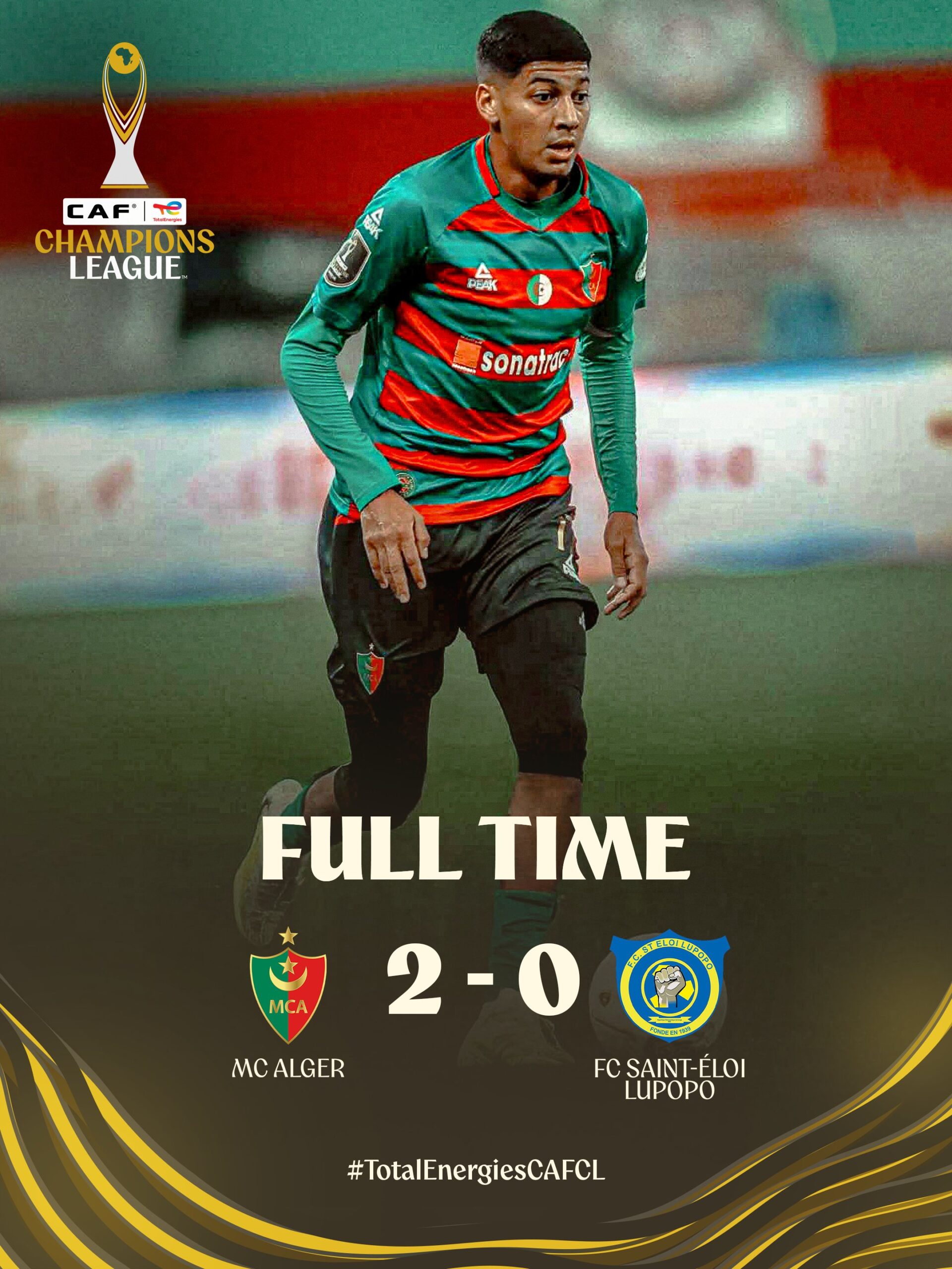 HAGdyZUWwAEMLDk AfricaSoccercom HAGdyZUWwAEMLDk CAF Champions League MC Alger overcome Saint Eloi Lupopo 2 0 to secure first win in Group C AfricaSoccercom