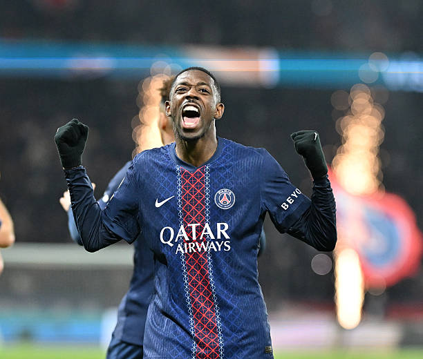  Ousmane Dembele   Ousmane Dembele taunts Leonardo Balerdi in PSGs five goal Clasico demolition of Marseille   AfricaSoccercom