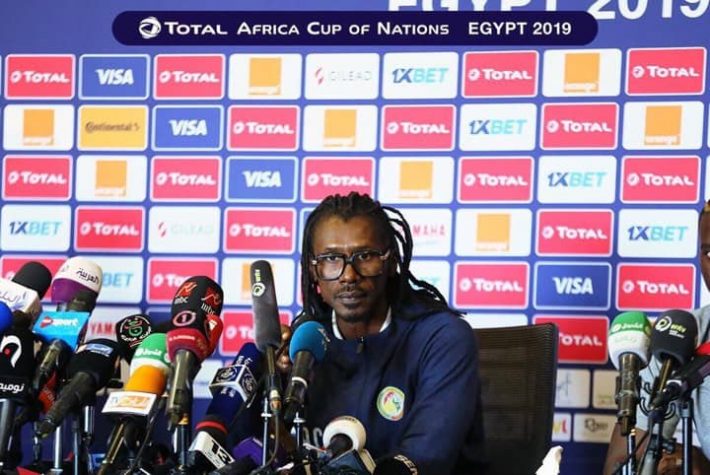  aliou Cissé 710x475   2021 AFCON Qualifiers Aliou Cissés question to his players before the Congo match   AfricaSoccercom