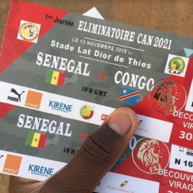  billet senegal congo 01   2021 AFCON Qualifiers Huge blunder by Senegal confusing the flags of Congo and the DRC   AfricaSoccercom