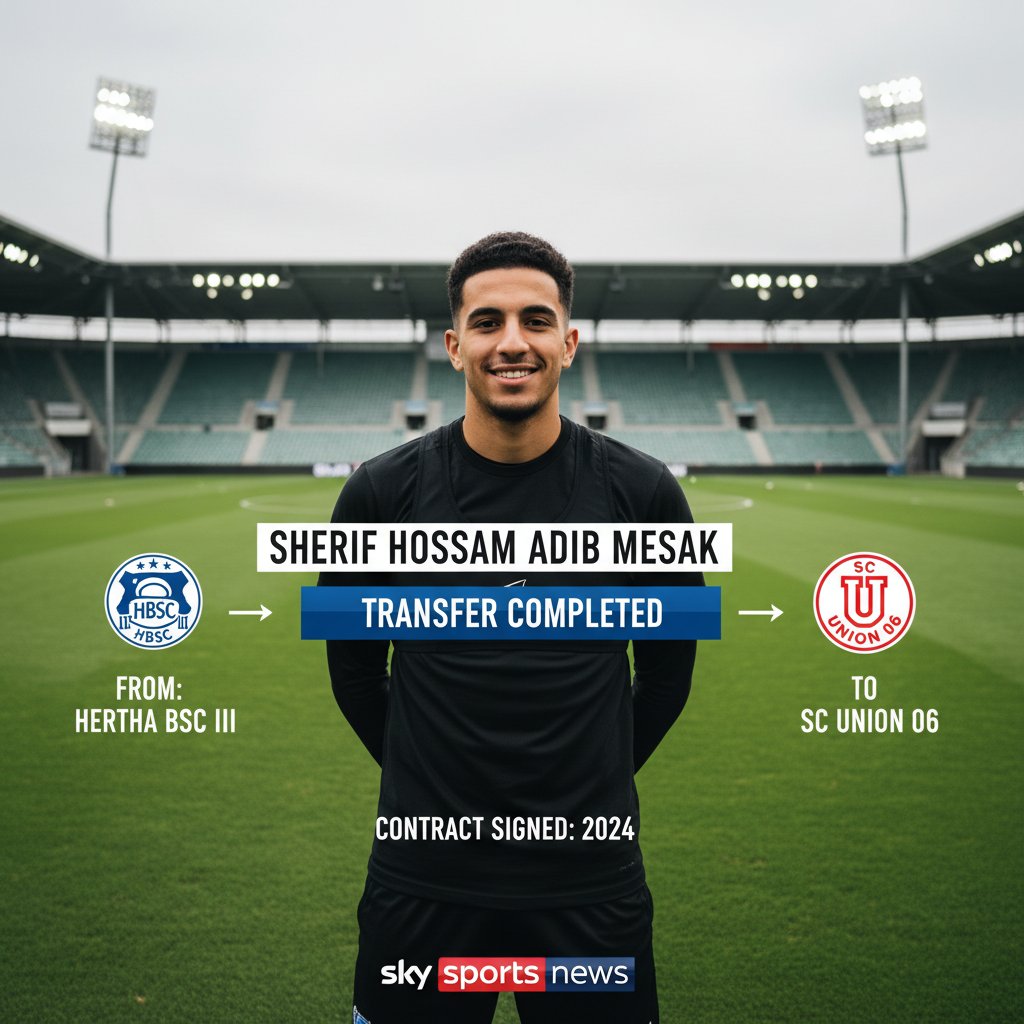  eng 1070321 z919lj57x9uhq1oxtsqrg438 2026 02 02 transfer   Sherif Hossam Adib Mesak Egyptian midfielder linked with move to Germanys SC Union 06   AfricaSoccercom