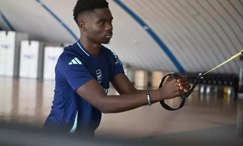  gettyimages 2198698602 612x6122025 2 14 0 4 780x470   Arsenal star Bukayo Saka expected to be out for a month due to muscle injury   AfricaSoccercom