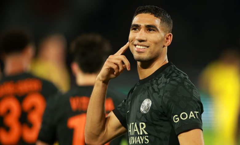 أشرف حكيمي 780x470 1   Morocco star Achraf Hakimi to miss PSG Classique match against Olympique Marseille   AfricaSoccercom