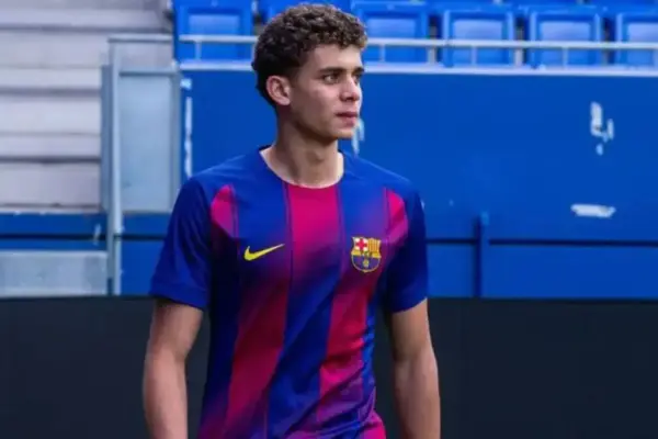 Egyptian teenager Hamza Abdelkarim celebrates first goal in Barcelona debut