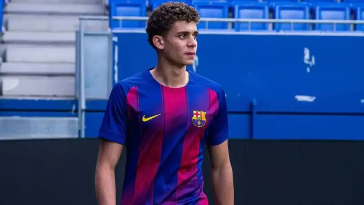 Egyptian teenager Hamza Abdelkarim celebrates first goal in Barcelona debut