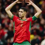 Morocco star Achraf Hakimi reacts after being declared AFCON 2025 champions