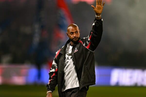 Youssou N'Dour performing ahead of a football match at Stade de France