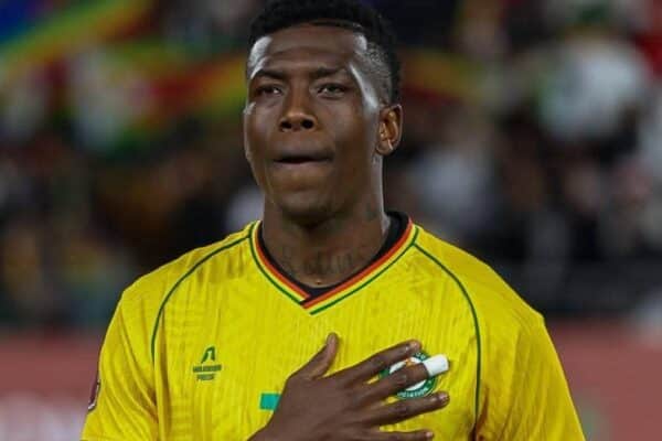 Teenage Hadebe during Zimbabwe national team