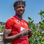 Sahmkou Camara in action for MFK Karviná during a league match