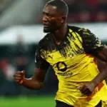 Serhou Guirassy in action for dortmund