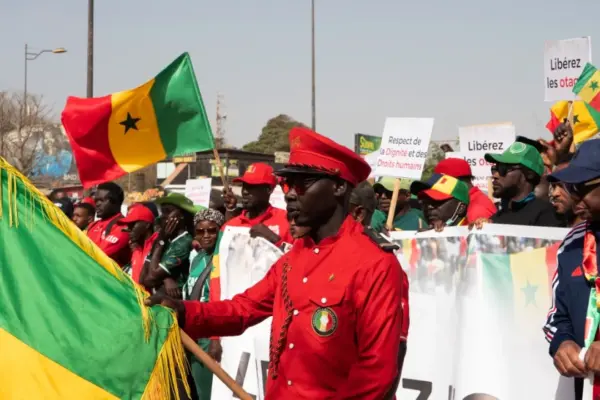 Senegalese march in Dakar demanding release of fans jailed in Morocco over chaotic AFCON final