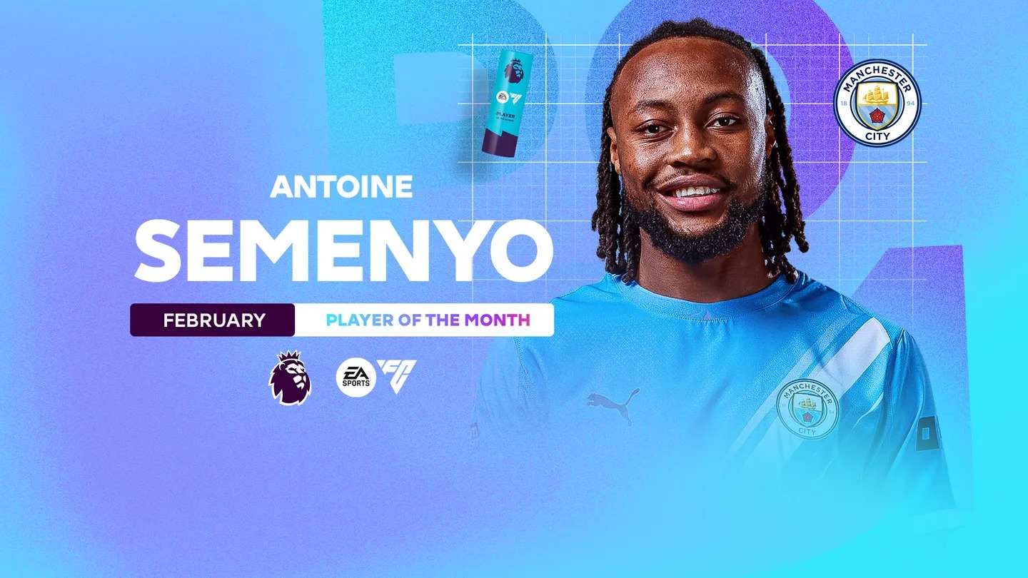 Ghana forward Antoine Semenyo claims February Premier League Player of the Month award