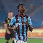 Christ Inao Oulaï in action for Trabzonspor during a competitive match