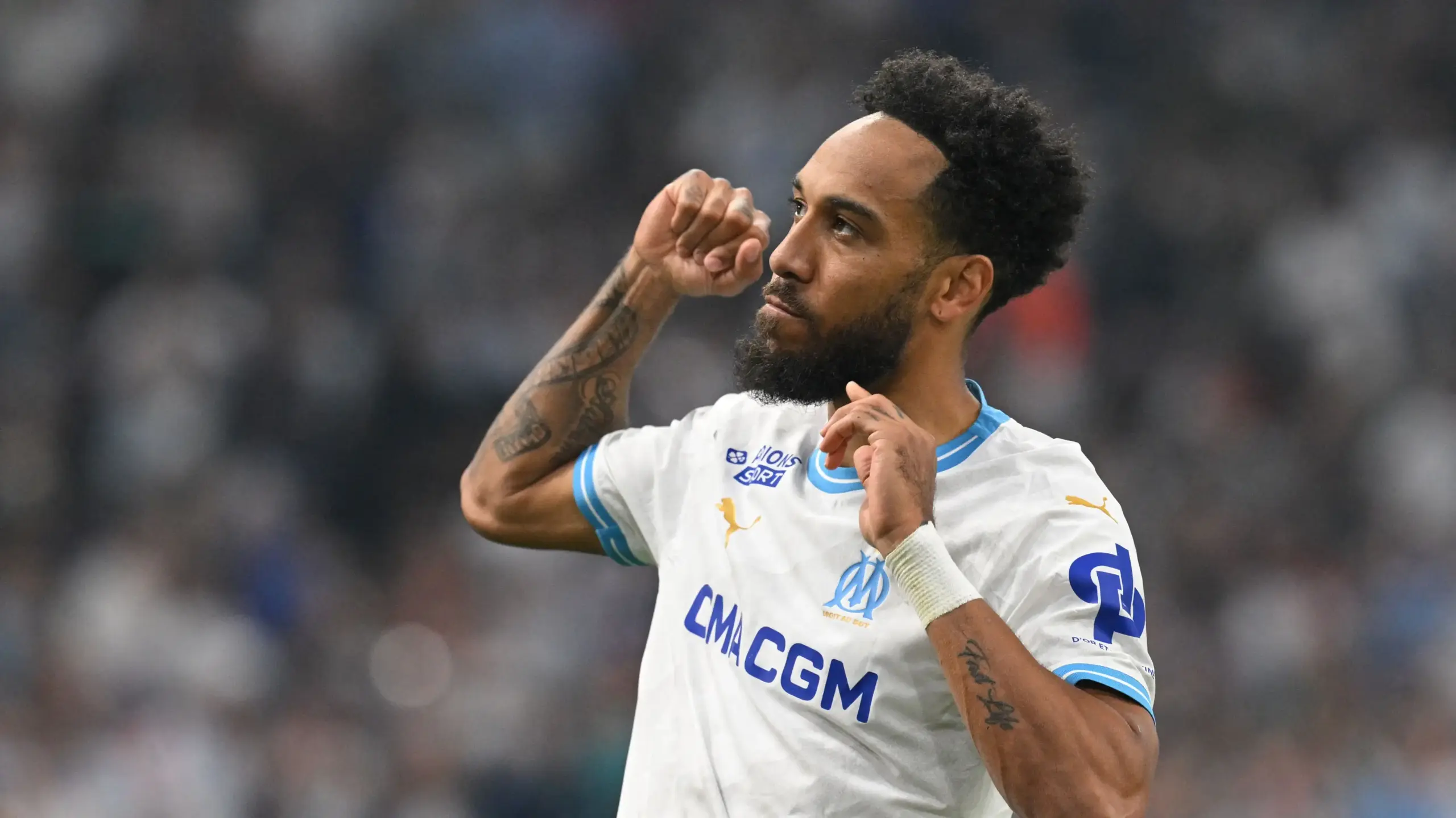 Pierre-Emerick Aubameyang’s dramatic brace seals stunning Marseille comeback against Lyon