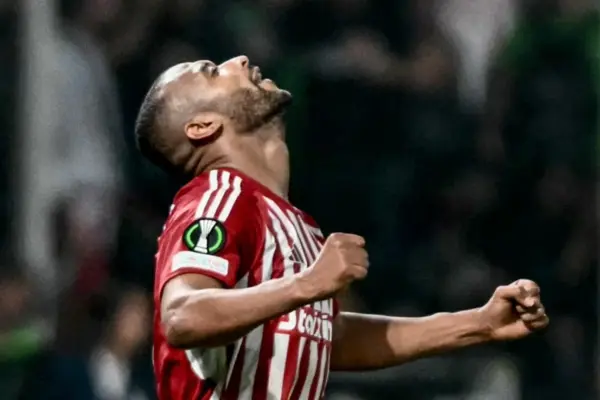 Moroccan striker Ayoub El Kaabi hits 50 league goals for Olympiacos, climbs into top 20 scorers list