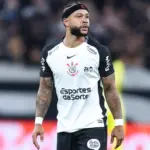 Memphis Depay looks on during a Netherlands match as concerns grow over his fitness