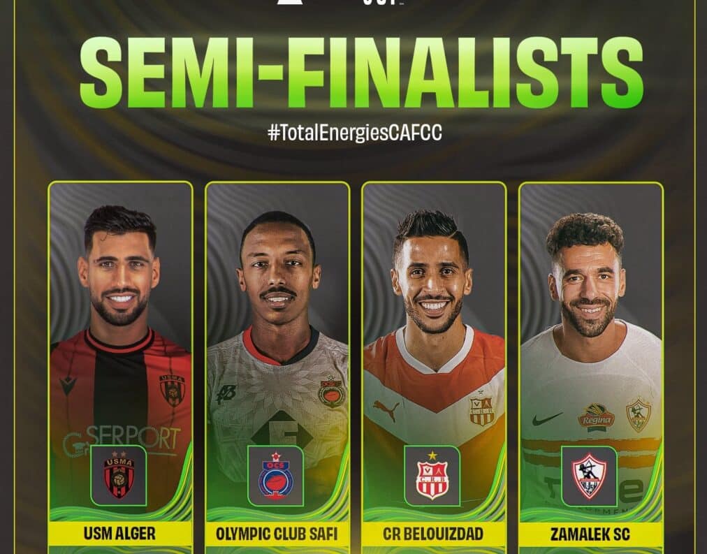 CAF Confederation Cup: USM Alger, OC Safi, Zamalek and CR Belouizdad advance to semi-finals