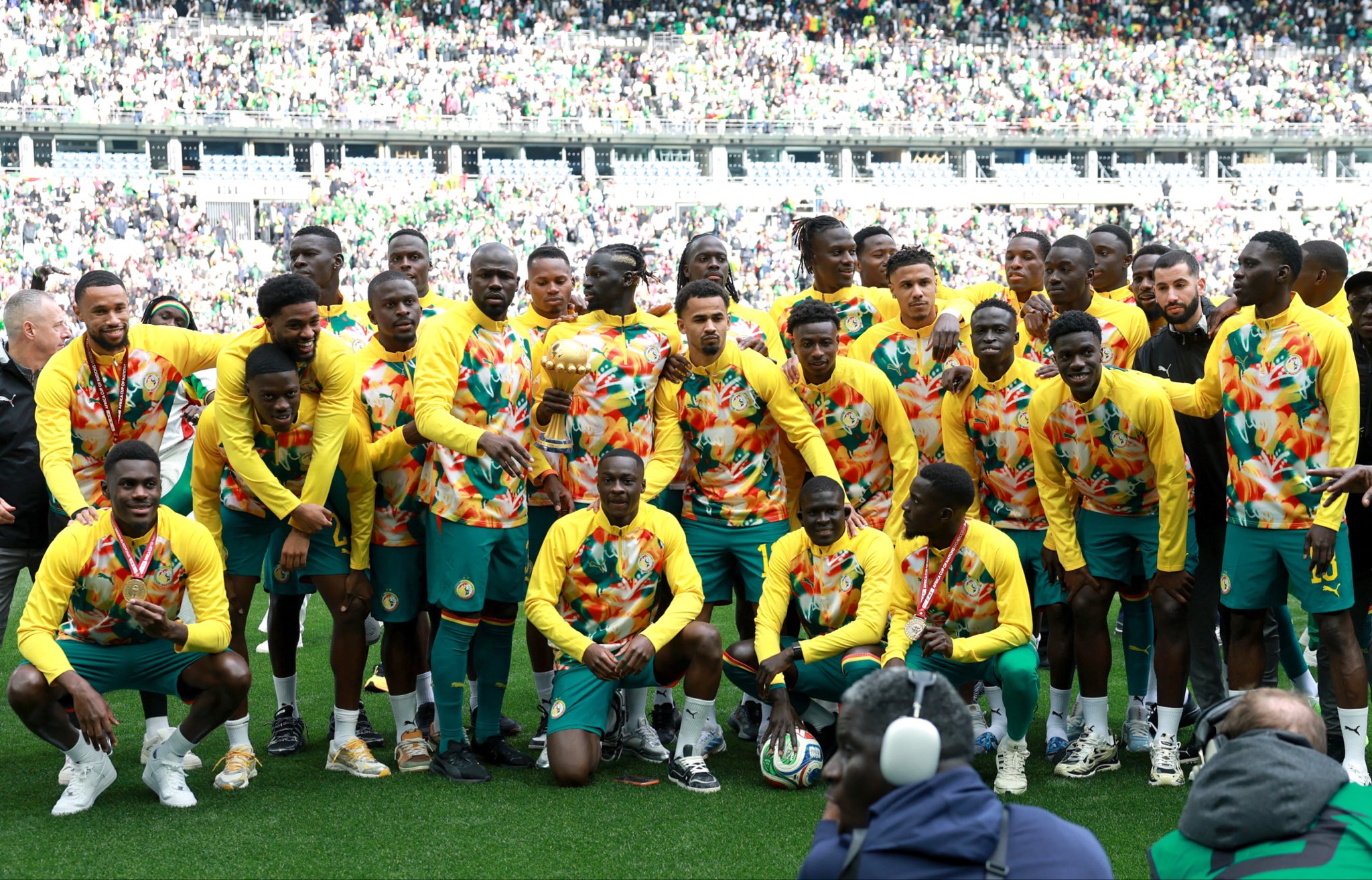 Senegal trophy parade