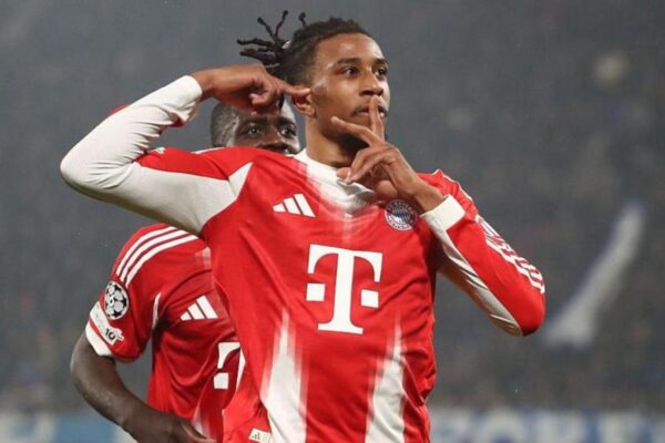 Michael Olise celebrating a goal