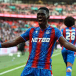 Crystal Palace forward Ismaila Sarr celebrating a goal