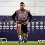 Kylian Mbappe back in Real Madrid training ahead of Manchester City tie