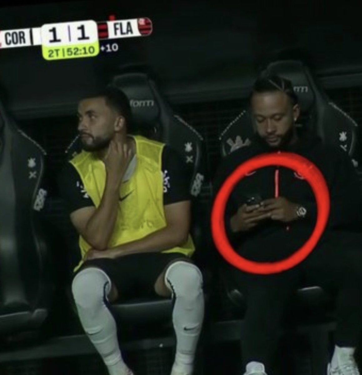 Dutch-Ghanaian forward Memphis Depay sparks controversy with sideline phone call during match