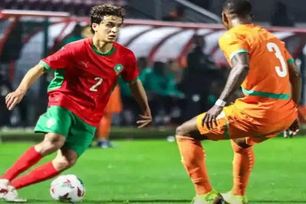 Morocco U23 vs Ivory Coast U23 match at Mohammed VI Complex