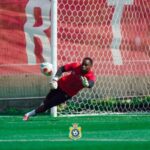 Lionel Mpasi training with DR Congo ahead of World Cup playoff